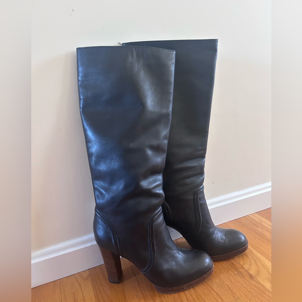 Michael Kors Black Leather Heeled Boots
